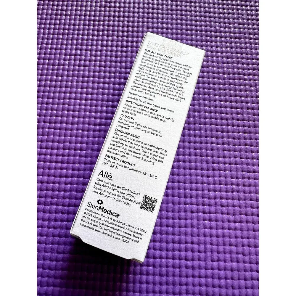 New $88 SkinMedica Even & Correct Dark Spot Cream Sealed .5 fl oz